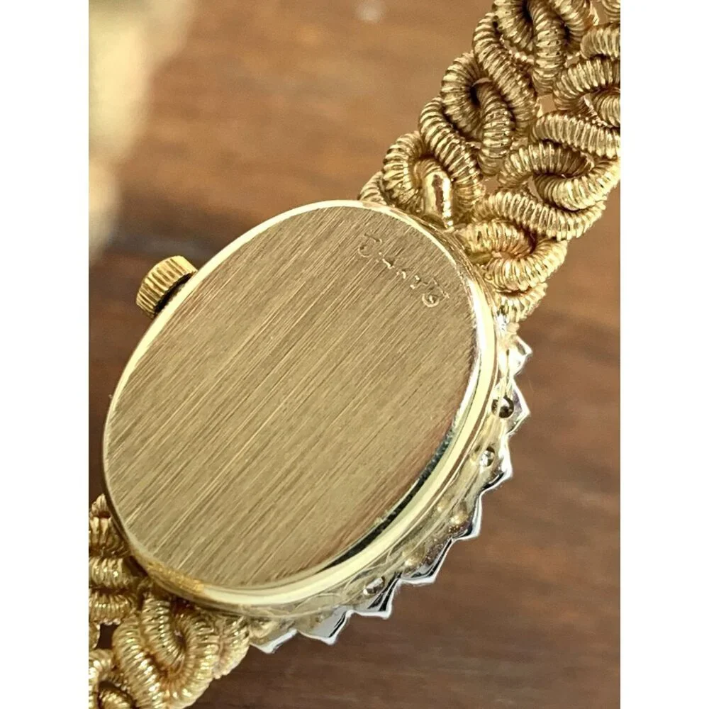 Jules Jurgensen Women's Watch Vintage Cocktail 14k Gold Diamond Swiss Quartz